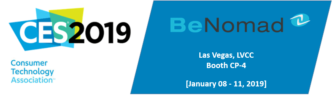 BeNomad au CES du 8 au 11 Janvier 2019 à Las Vegas.