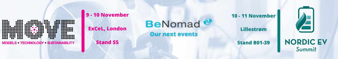 BeNomad sera présent à MOVE mobility et Nordic Ev-Summit du 09 au 11 Novembre 2021