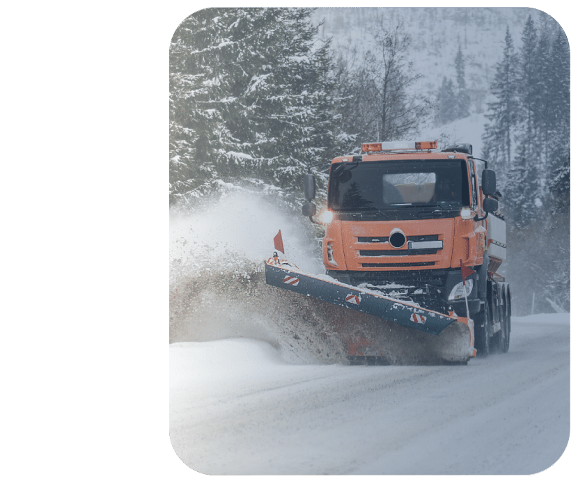 Image de camion en tournée entretien hivernal